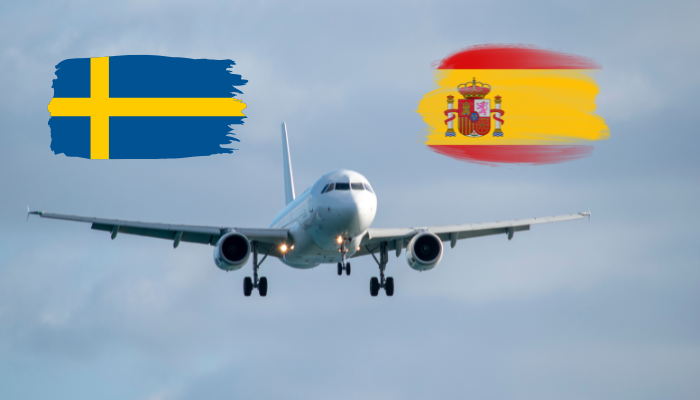 Flygtider sverige spanien